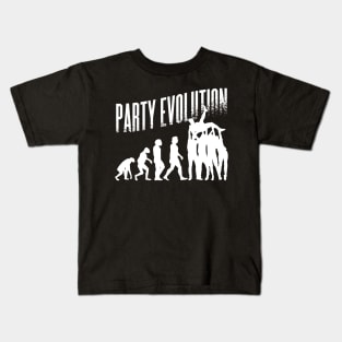 the party evolution in silhouette style, best gift for party lovers Kids T-Shirt